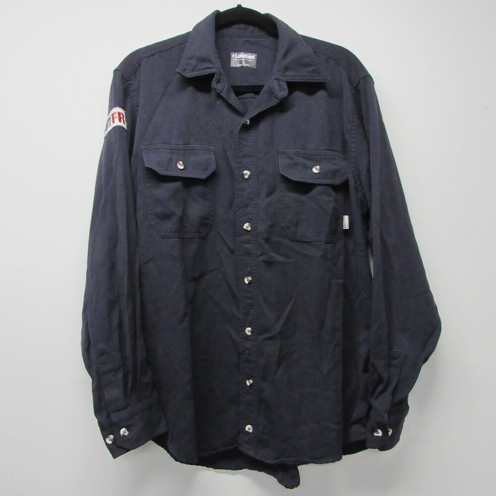 Lakeland FR Fire Resistant Westex Cat 2 Cert 2112 Blue Long Sleeve Shirt Men's L
